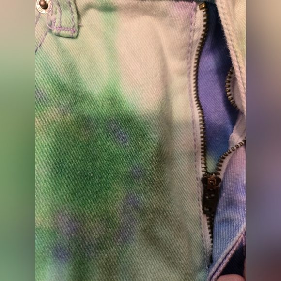 BDG Urban Outfitters Floral Tie Dye Cowboy Jeans In 28x27 Straight Leg - Picture 7 of 15